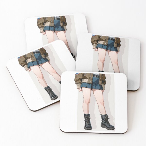 Item preview, Fashion - Woman in Brown Bomber Jacket Mini Skirt Combat Boots Anime Variant 2 designed and sold by AnimeShin.