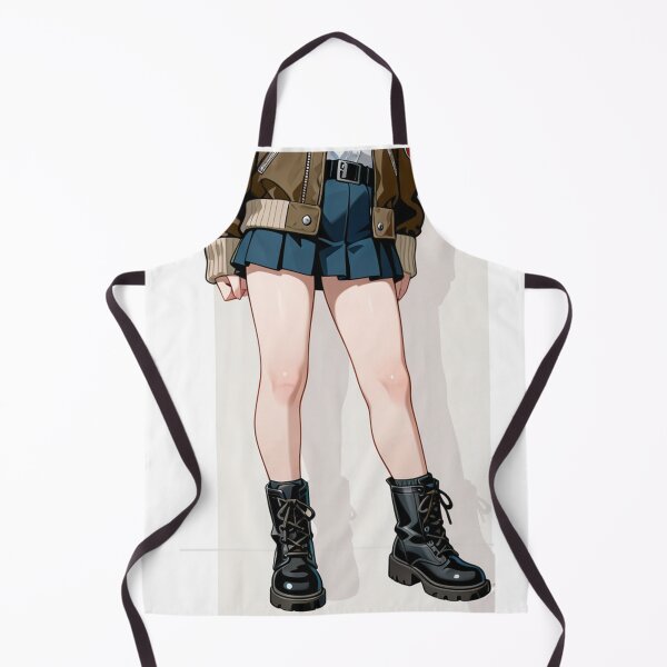 Item preview, Fashion - Woman in Brown Bomber Jacket Mini Skirt Combat Boots Anime Variant 2 designed and sold by AnimeShin.