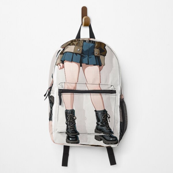 Item preview, Fashion - Woman in Brown Bomber Jacket Mini Skirt Combat Boots Anime Variant 2 designed and sold by AnimeShin.