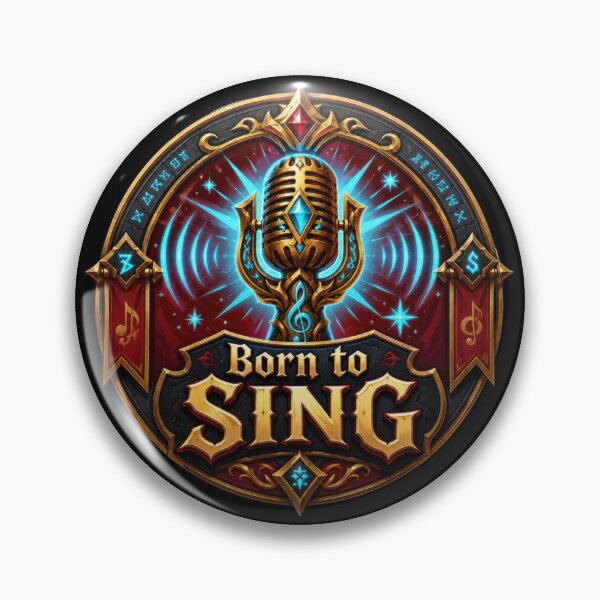 Item preview, Born to Sing Fantasy Microphone Emblem  designed and sold by Sketchlegacy.