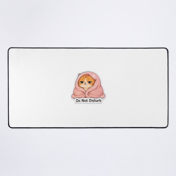 Item preview, Do Not Disturb Cat Sticker | Cute Lotus Flower Cat | Kawaii Introvert Cat designed and sold by Khatumeye.