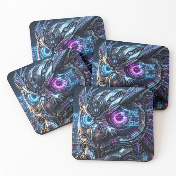 Item preview, Cybernetic Owl Neo-Tokyo Nights designed and sold by Neo Tokio.