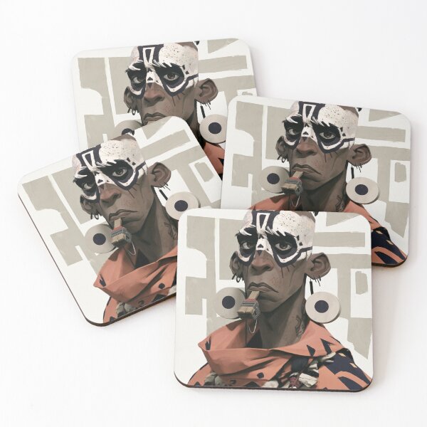 Item preview, 3D portrait in digital painting of Neo ethnic shaman man designed and sold by PioneerX1.