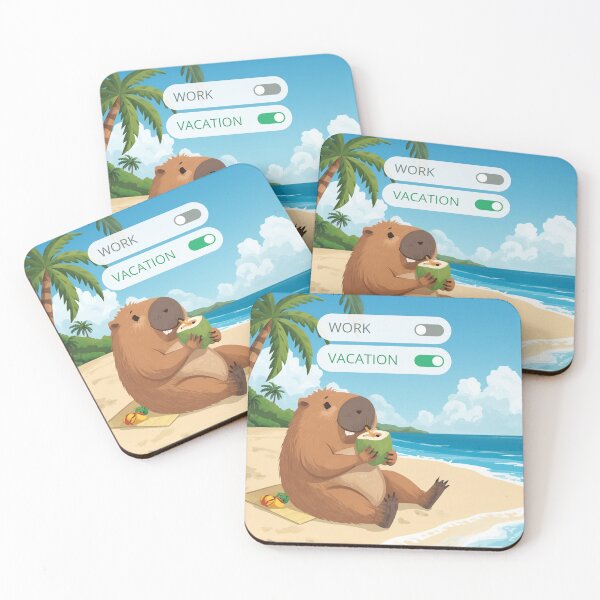 Item preview, Vacation Mode On Funny Capybara Beach Relaxation designed and sold by Girlsale.