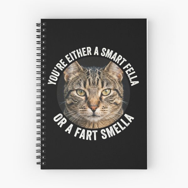 Item preview, Smart Fella Or Fart Smella Funny Cat Retro Distressed Meme sarcastic quote designed and sold by Keingdesign.