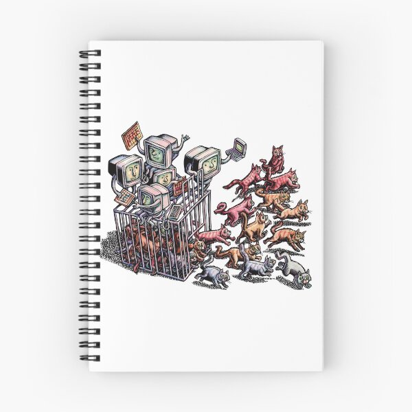 Item preview, computers release cats from a cage and look for patterns designed and sold by LisaHaney.