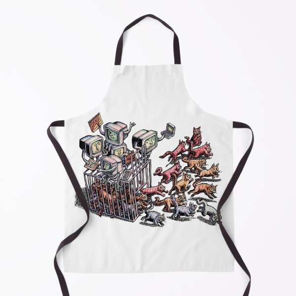 Item preview, computers release cats from a cage and look for patterns designed and sold by LisaHaney.