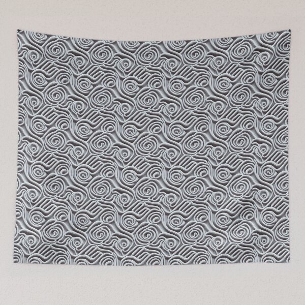 Item preview, An intricate monochromatic swirling pattern of gray organic shapes designed and sold by Beleza e Estilo.