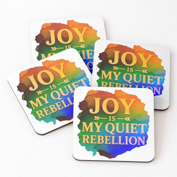 Item preview, Joy Is My Quiet Rebellion Colorful Ink Art designed and sold by TrinovaCreates.