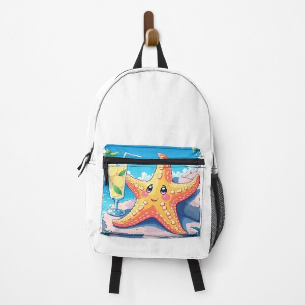 Item preview, Tropical Starfish & Lemonade – Cute Kawaii Ocean Scene designed and sold by DariaCraft.
