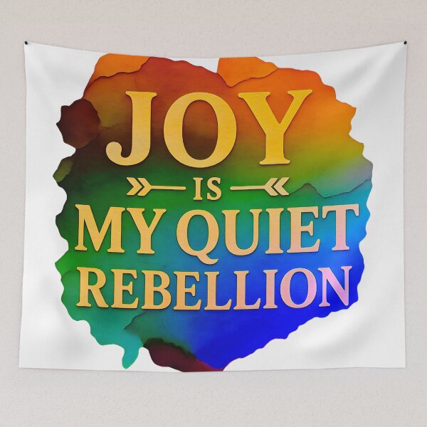 Item preview, Joy Is My Quiet Rebellion Colorful Ink Art designed and sold by TrinovaCreates.