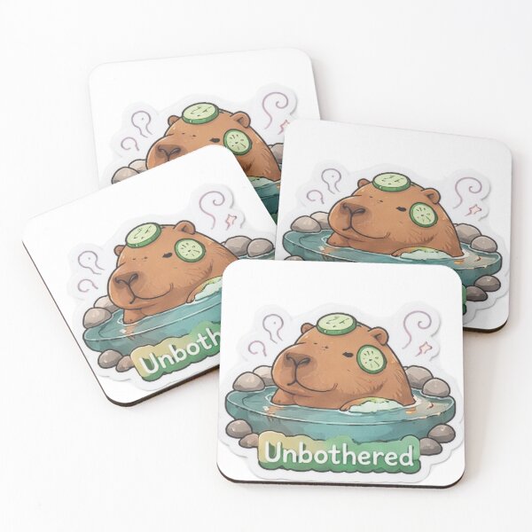 Item preview, Unbothered Capybara Spa Day Sticker designed and sold by Khatumeye.