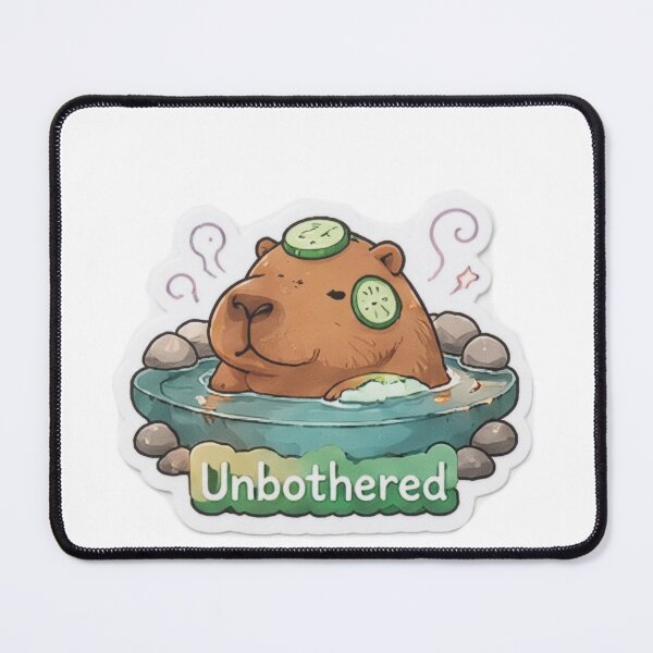 Item preview, Unbothered Capybara Spa Day Sticker designed and sold by Khatumeye.