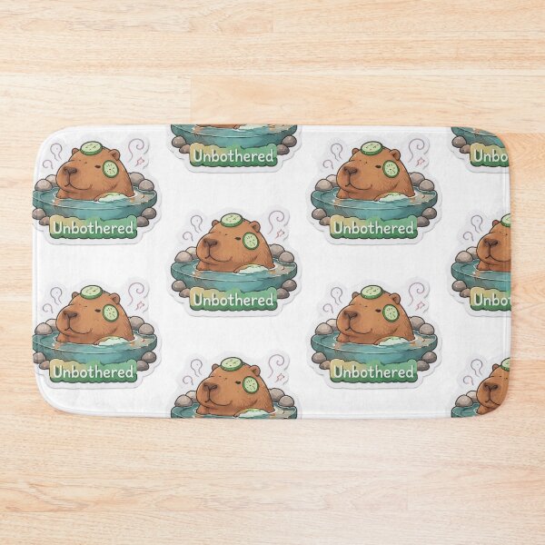 Item preview, Unbothered Capybara Spa Day Sticker designed and sold by Khatumeye.