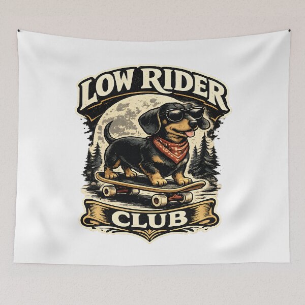 Item preview, Low Rider Club Vintage Dachshund Skateboard designed and sold by Mr Lee.