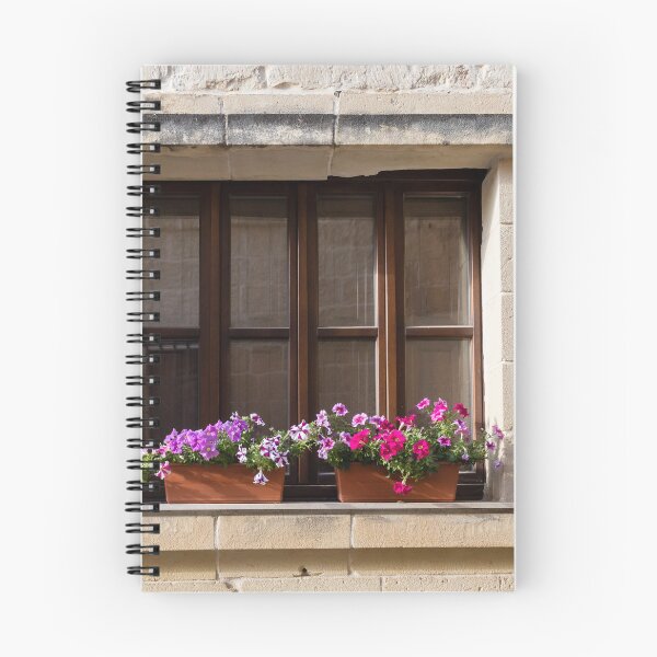 Item preview, Sunlit Stone Building Wooden Window With Colorful Flower Boxes On Mediterranean Facade designed and sold by Nmallia.
