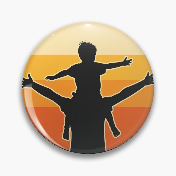 Item preview, Best View With Dad Retro Sunset Father And Child Silhouette Gift designed and sold by Fangtasia77.