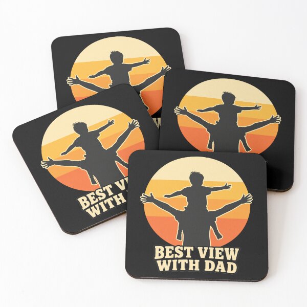 Item preview, Best View With Dad Retro Sunset Father And Child Silhouette Gift designed and sold by Fangtasia77.