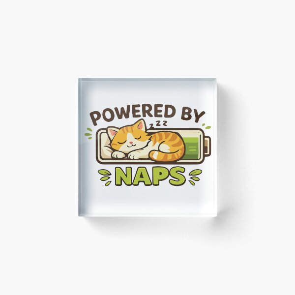 Item preview, Cute Cat Powered by Naps Funny Sleeping Kitten Graphic designed and sold by banglalook.