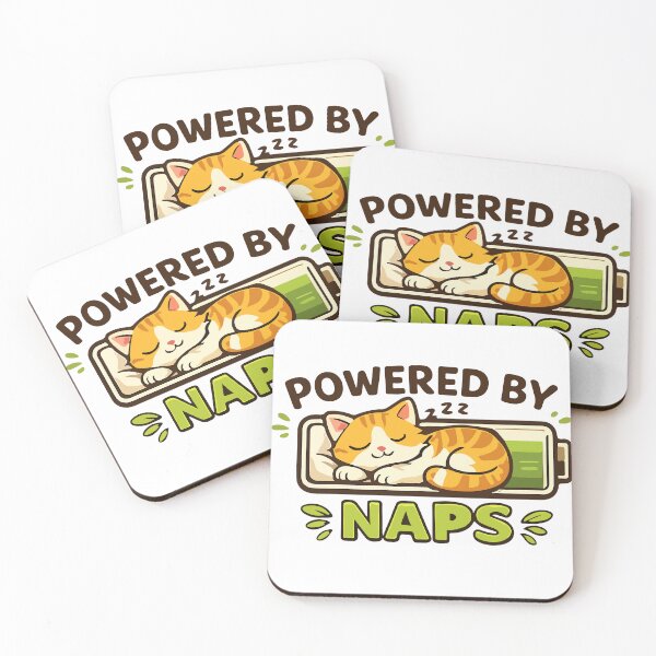 Item preview, Cute Cat Powered by Naps Funny Sleeping Kitten Graphic designed and sold by banglalook.