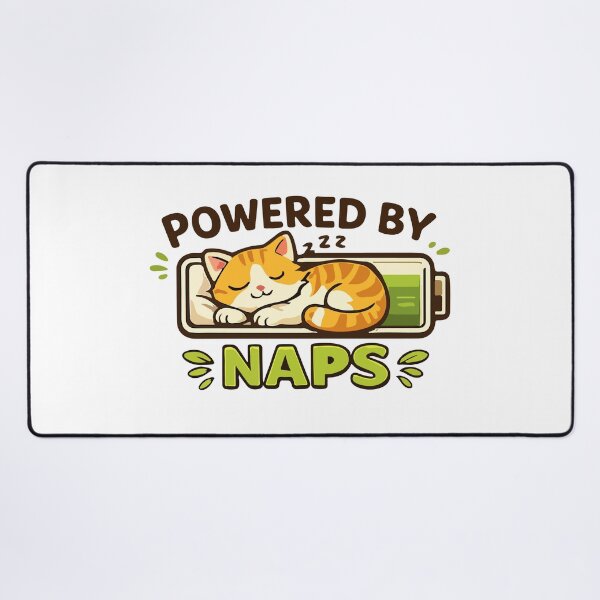 Item preview, Cute Cat Powered by Naps Funny Sleeping Kitten Graphic designed and sold by banglalook.