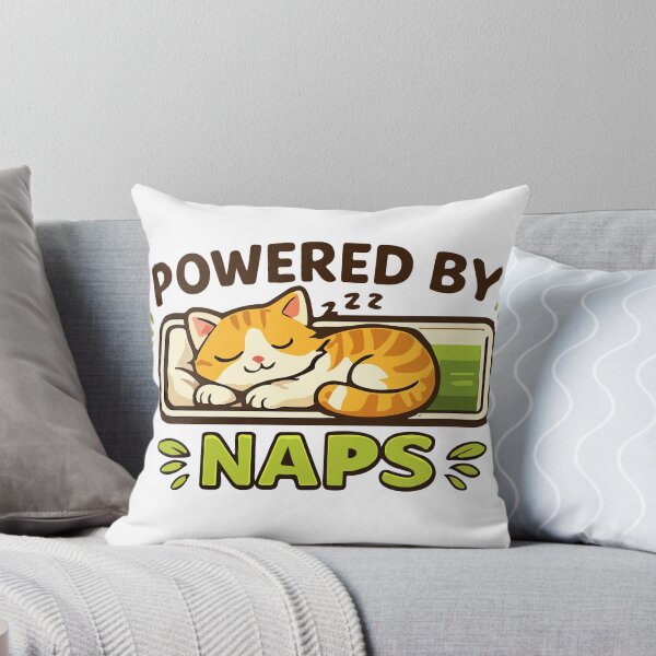 Item preview, Cute Cat Powered by Naps Funny Sleeping Kitten Graphic designed and sold by banglalook.