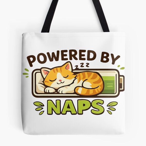 Item preview, Cute Cat Powered by Naps Funny Sleeping Kitten Graphic designed and sold by banglalook.