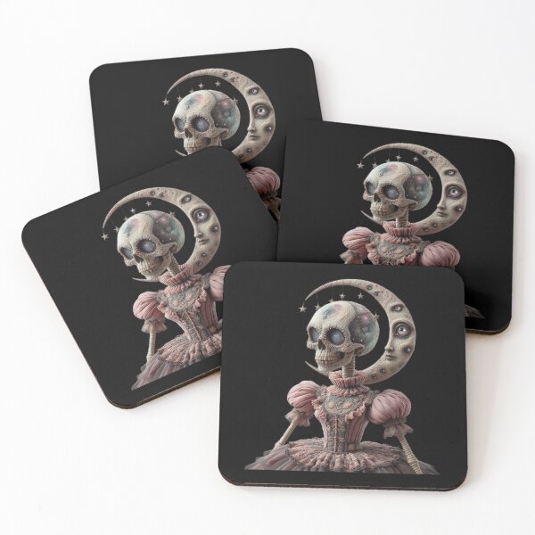 Item preview, Gothic Elegance: Moon and Skeleton Woman designed and sold by LujziWorld.