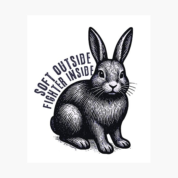 Item preview, HSP rabbit - soft outside fighter inside designed and sold by Feinsicht.