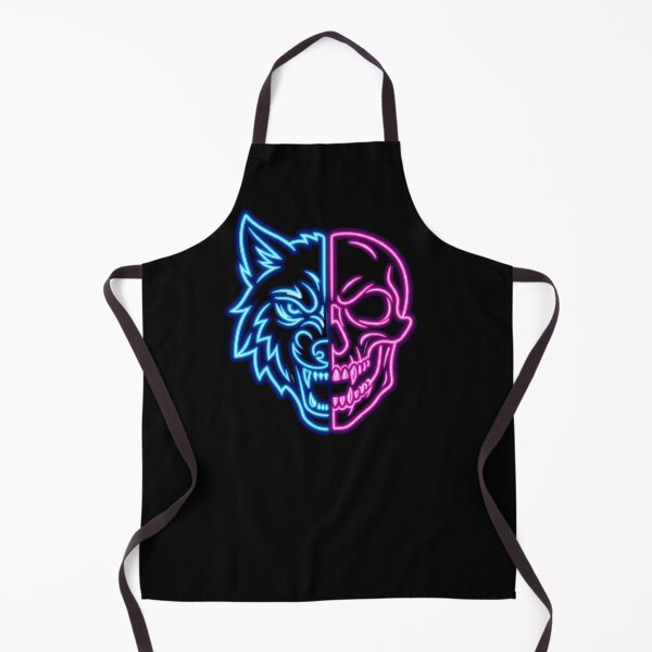 Item preview, Neon Skull Wolf Split Head Design designed and sold by CiprianBt.