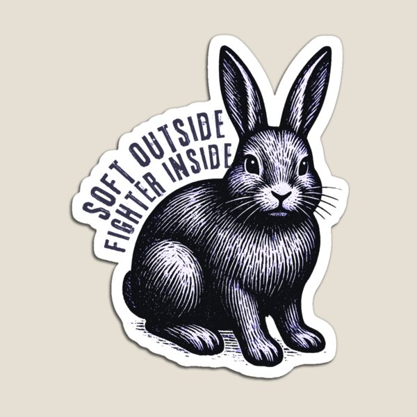 Item preview, HSP rabbit - soft outside fighter inside designed and sold by Feinsicht.