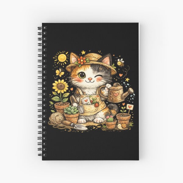 Item preview, Cute Gardening Cat Watercolor Illustration designed and sold by TheZyro.