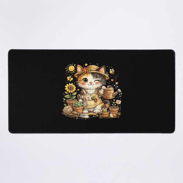 Item preview, Cute Gardening Cat Watercolor Illustration designed and sold by TheZyro.