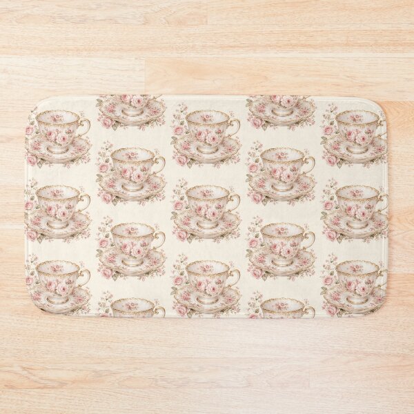 Item preview, Vintage Floral Teacup and Roses | Romantic Cottagecore Tea Party | Elegant Shabby Chic Illustration designed and sold by looplandger.
