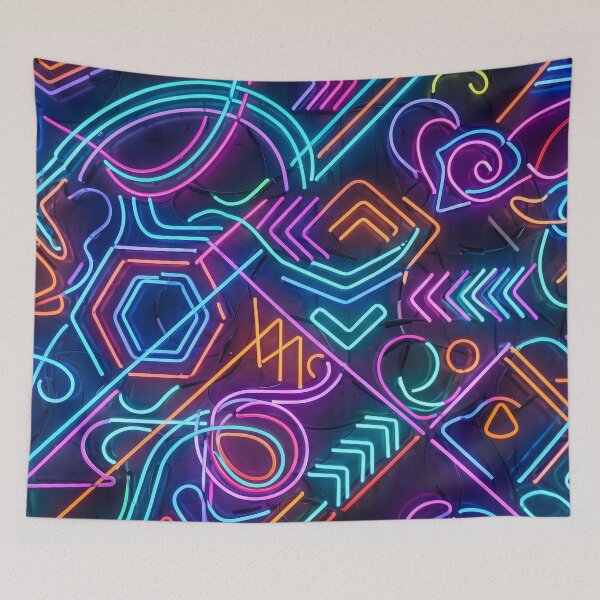 Item preview, Future Neon Cosmic Landscapes Celestial Wonders Surreal Imagination designed and sold by ART ATTACK ZONE.