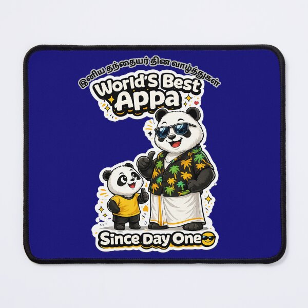 Item preview, World's Best Appa Since Day One Funny Panda Father's Day Gift Tamil Dad designed and sold by KS Cosmic Journeys.