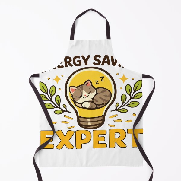Item preview, Cute Sleeping Cat Energy Saving Expert Funny Lightbulb Graphic designed and sold by banglalook.