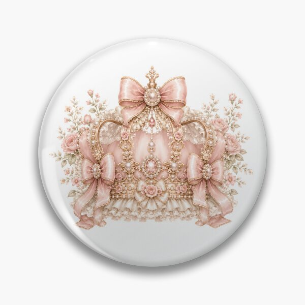Item preview, Coquette Princess Crown | Pink Rococo Royal Crown | Victorian Balletcore Tiara Illustration designed and sold by looplandger.