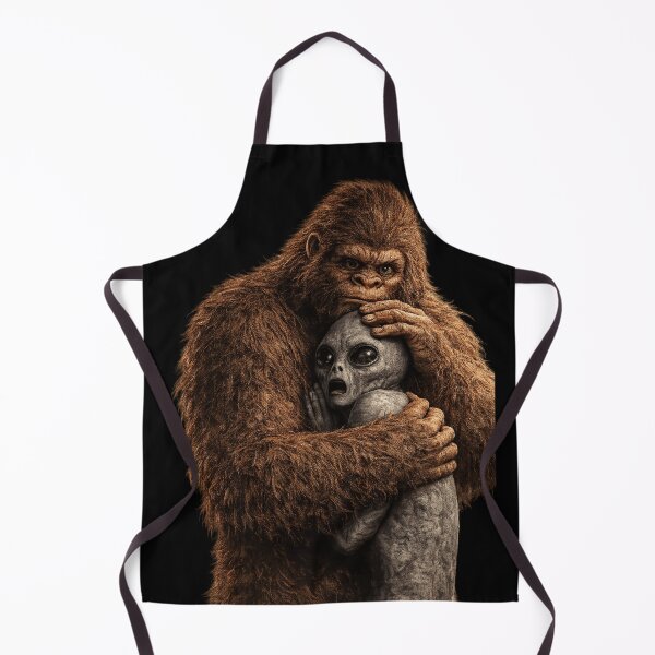 Item preview, Bigfoot Hugging Scared Alien designed and sold by ttuniques.
