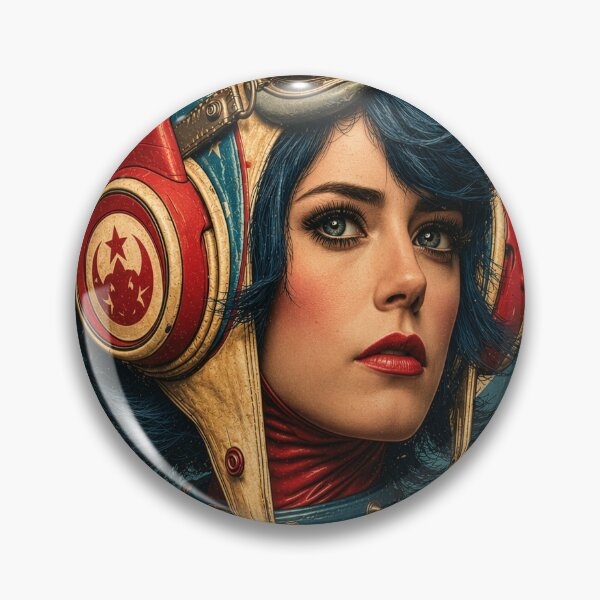 Item preview, Retro Heroine with Wings designed and sold by jodotodesign.