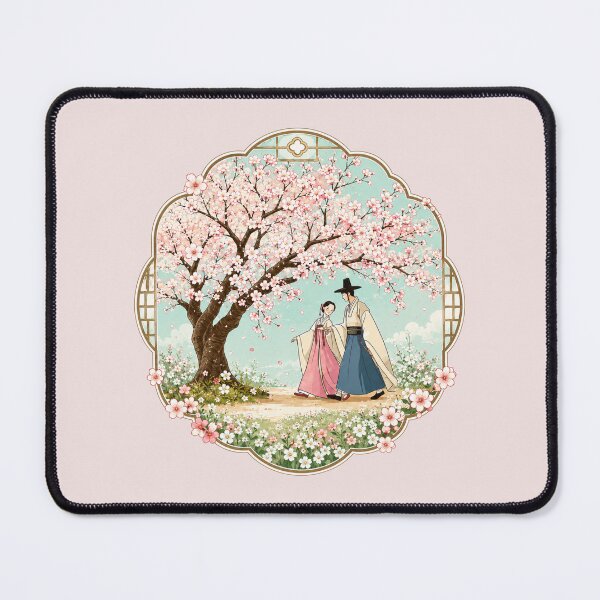 Item preview, Cherry Blossom Romance: Joseon Couple Strolling Amidst Blooms K-drama designed and sold by NerdiPop.