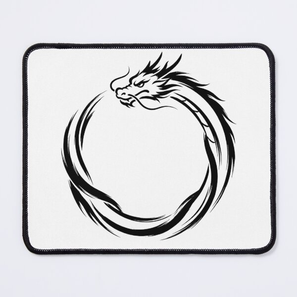 Item preview, Ink Dragon Circle Zen Brush Symbol designed and sold by CiprianBt.