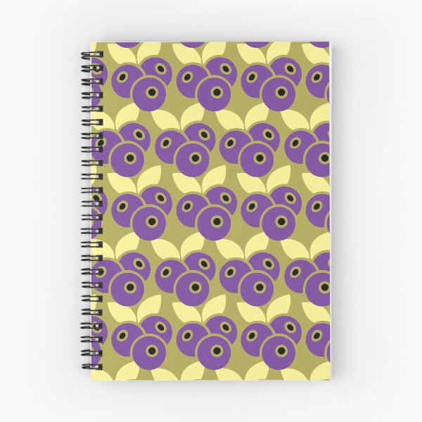 Item preview, Purple Berry Pattern Retro Botanical  designed and sold by vectalux.