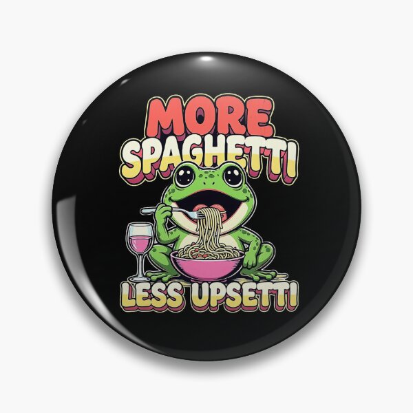 Item preview, More Spaghetti Less Upsetti Funny Frog Retro Vintage 90s vintage 90s style designed and sold by Keingdesign.