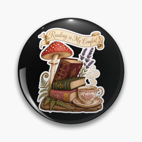 Item preview, Cozy Bookish Mushroom Cottagecore Reading designed and sold by soondoock.