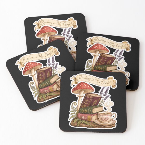 Item preview, Cozy Bookish Mushroom Cottagecore Reading designed and sold by soondoock.