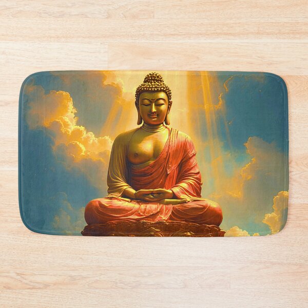 Item preview, Golden Serenity: Buddha Above the Clouds designed and sold by ZenGrooves.