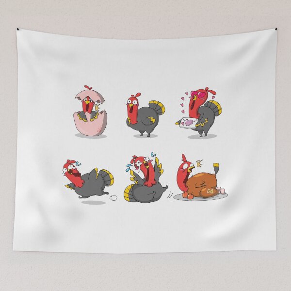 Item preview, Funny Thanksgiving Turkey Life Cycle Comic Sheet Retro Cartoon Streetwear Graphic designed and sold by DesignArtist.ia.