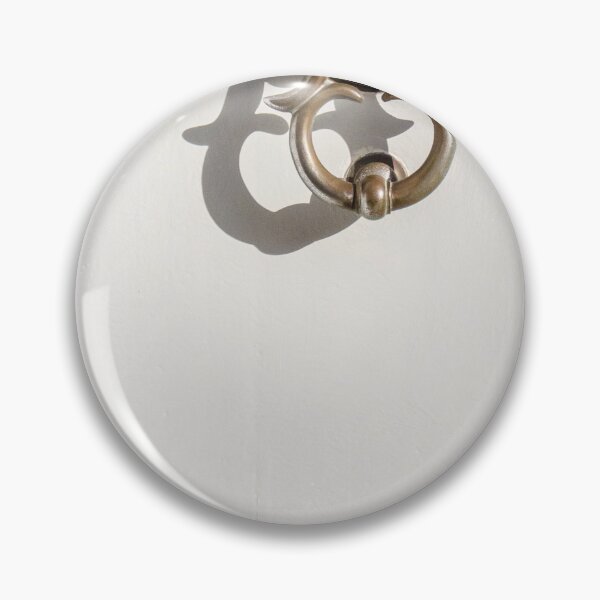 Item preview, Brass Door Knocker On White Door With Shadow Minimal Vintage Entrance Detail designed and sold by Nmallia.