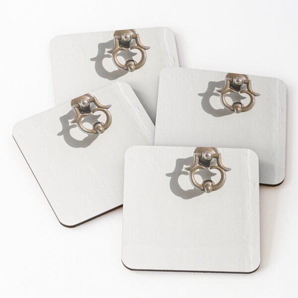Item preview, Brass Door Knocker On White Door With Shadow Minimal Vintage Entrance Detail designed and sold by Nmallia.